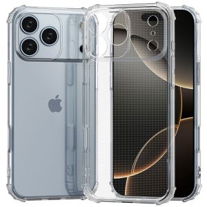 For iPhone 17 Pro Max Shockproof Transparent Thick TPU Case Cover - Clear
