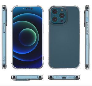 For iPhone 15 Pro Shockproof Transparent Thick TPU Case Cover - Clear