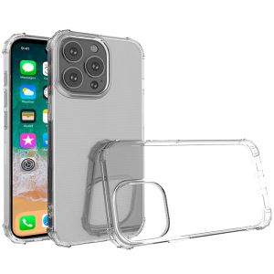 For iPhone 16 Pro Max 6.9 inch Shockproof Transparent Thick TPU Case Cover - Clear
