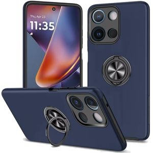 For Moto G 5G 2025/2026 - G Play 2026 - CHIEF Oil Painted Magnetic Ring Stand Hybrid Case Cover - Dark Blue
