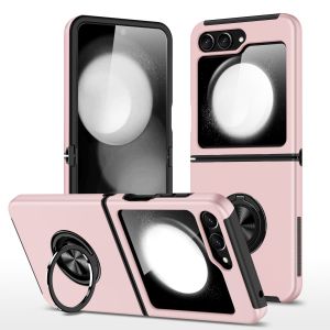 For Moto Flip 5 CHIEF Oil Painted Magnetic Ring Stand Hybrid Case Cover - Rose Gold