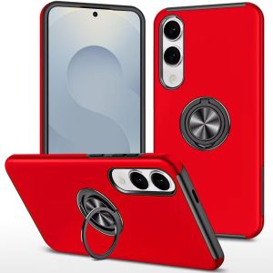 For Samsung Galaxy s25 Edge CHIEF Oil Painted Magnetic Ring Stand Hybrid Case Cover - Red