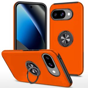 For Google Pixel 10a CHIEF Oil Painted Magnetic Ring Stand Hybrid Case Cover - Cosmic Orange