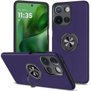 For Motorola Moto G Power 5G 2025 CHIEF Oil Painted Magnetic Ring Stand Hybrid Case Cover - Dark Purple