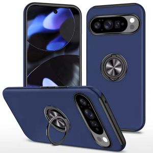 For Google Pixel 10/10 Pro CHIEF Oil Painted Magnetic Ring Stand Hybrid Case Cover - Dark Blue