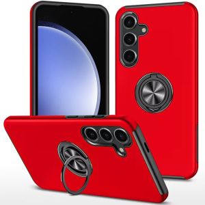 For Samsung S24 FE CHIEF Oil Painted Magnetic Ring Stand Hybrid - Red