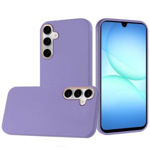 For Samsung A17 5G Classy Slick Chromed Around Hybrid Case Cover - Dark Purple
