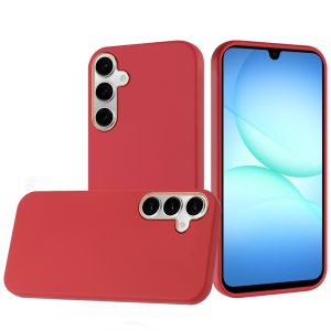 For Samsung A17 5G Classy Slick Chromed Around Hybrid Case Cover - Red