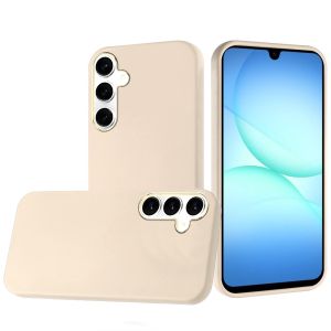 For Samsung A17 5G Classy Slick Chromed Around Hybrid Case Cover - White