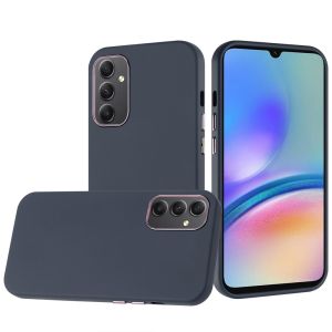 For Samsung GLXA05s 5G Classy Slick Chromed Around Hybrid Case Cover - Dark Blue