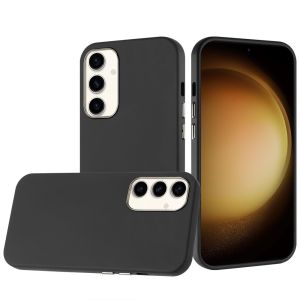 For Samsung S24 FE Classy Slick Chromed Around Hybrid - Black