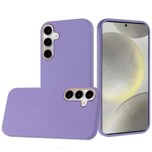 For Samsung S25 Classy Slick Chromed Around Hybrid Case Cover - Dark Purple