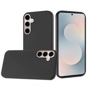 For Samsung s25 FE Classy Slick Chromed Around Hybrid Case Cover - Black