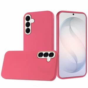For Samsung Galaxy s26 FE Classy Slick Chromed Around Hybrid Case Cover - Hot Pink