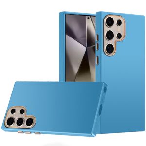 For Samsung s25 Ultra Classy Slick Chromed Around Hybrid Case Cover - Light Blue