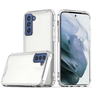 For Samsung Galaxy s21 Plus, s30 Plus Colored Shockproof Transparent Hard PC TPU Hybrid Case Cover - Clear/Clear