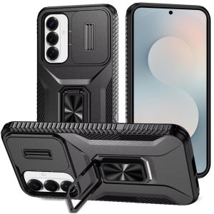 For Samsung s26 Plus Complete Magnetic Metal Ring Stand Camera Protection Hybrid - Black