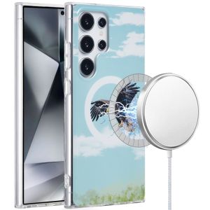 For Samsung Galaxy s24 Ultra [Magnetic Circle] Double Layer Design IMD TPU Case - Eagle