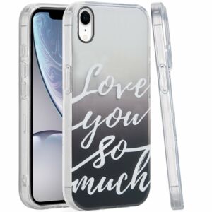 For iPhone XR Double Layer Design IMD TPU Case - Love You So Much