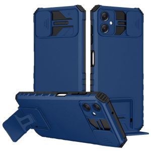 For Samsung A05 Easy Viewing Kickstand Camera Protection Hybrid Case Cover - Blue