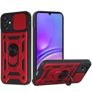 For Samsung A06 ELITE Camera Push Magnetic Ring Stand Hybrid - Red