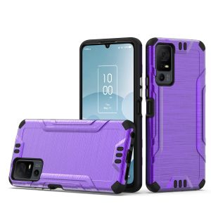For TCL 40 XL Strong Tough Metallic Design Hybrid - Dark Purple