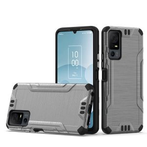 For TCL 40 XL Strong Tough Metallic Design Hybrid - Grey