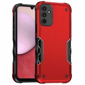For Samsung A14 5G Exquisite Tough Shockproof Hybrid Case Cover - Red