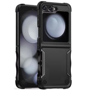 For Samsung Z Flip 6 Exquisite Tough Shockproof Hybrid Case Cover - Black