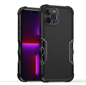 For iPhone 15 Exquisite Tough Shockproof Hybrid Case Cover - Black