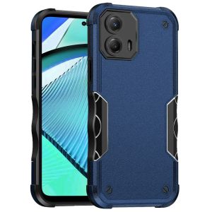 For Motorola Moto G Power 5g 2024 Exquisite Tough Shockproof Hybrid Case Cover - Blue