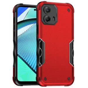 For Motorola Moto G Power 5g 2024 Exquisite Tough Shockproof Hybrid Case Cover - Red