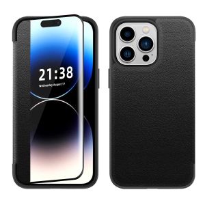 For Samsung S23 Ultra PU Leather Window Flap Case with Cover - Black