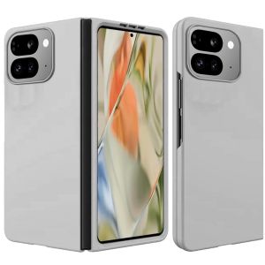 For Google Pixel 10 Pro Fold Flip Snap On Premium Matte Finish Case Cover - Silver