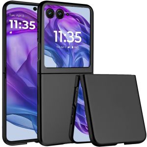For Motorola Razr+ Plus 2024 Flip Snap On Premium Matte Finish Case Cover - Black