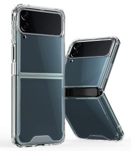 For Samsung Z Flip 6 Flip Transparent Hybrid Shockproof Case Cover - Clear