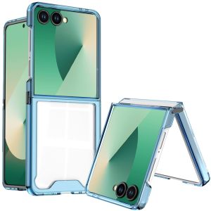 For Samsung Z Flip 7 Transparent Hybrid Shockproof Case Cover - Blue