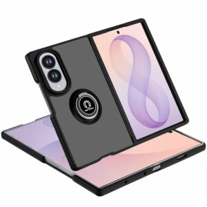For Samsung Z Fold 8 Clear Transparent Hybrid Magnetic Case Cover - Clear PC + Clear TPU