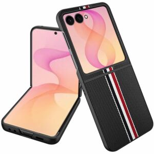 For Samsung Z Fold 8 PU Vegan Leather Premium Hard Snap On Case Cover - Red