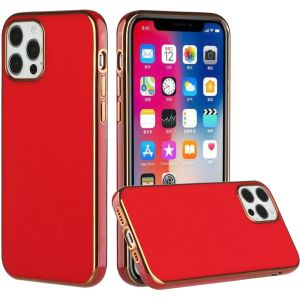 For iPhone 14 PLUS Electroplated Fashion Solid Color TPU Case Cover - Red