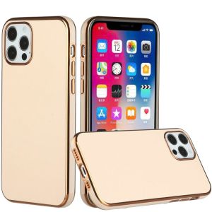 For Apple iPhone 14 PRO MAX 6.7" Electroplated Fashion Solid Color TPU Case Cover - Rose Gold