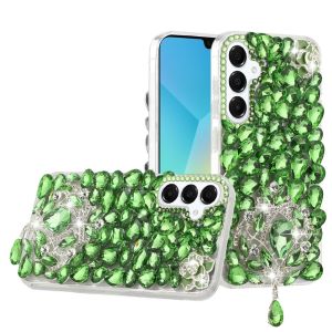 For Samsung A16 5G Jewel Full Diamond Bling Case Cover - Green