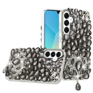 For Samsung A16 5G Jewel Full Diamond Bling Case Cover - Smoke