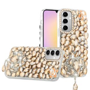 For Samsung A25 5G Jewel Full Diamond Bling Case Cover - Gold