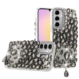 For Samsung A25 5G Jewel Full Diamond Bling Case Cover - Smoke