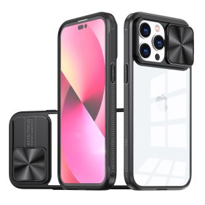 For Apple iPhone 14 PRO MAX 6.7" Fusion Transparent Clear Hybrid Case Cover - Black