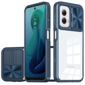 For Motorola Moto G 5G 2024 Fusion Transparent Clear Hybrid Case Cover - Blue