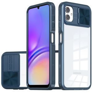 For Samsung A05 Fusion Transparent Clear Hybrid Case Cover - Blue