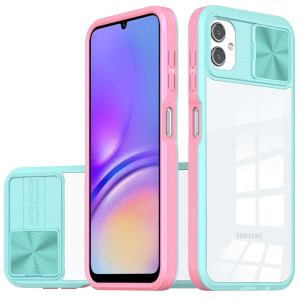For Samsung A05 Fusion Transparent Clear Hybrid Case Cover - Pink/Blue