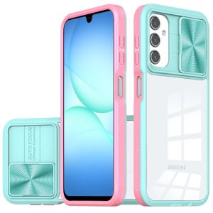 For Samsung A17 5G Fusion Transparent Clear Hybrid Case Cover - Pink/Blue